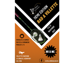 Lire la suite à propos de l’article 11ème édition du BAD A VILLETTE les 11 & 12 novembre 2023